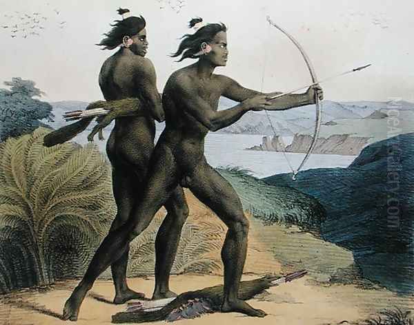 Hunting in the Bay of San Francisco, from 'Voyage Pittoresque Autour du Monde', 1822 Oil Painting by Ludwig (Louis) Choris