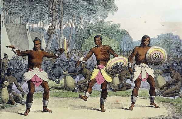 Natives of the Sandwich Islands Dancing, from 'Voyage Pittoresque Autour du Monde', 1822 Oil Painting by Ludwig (Louis) Choris