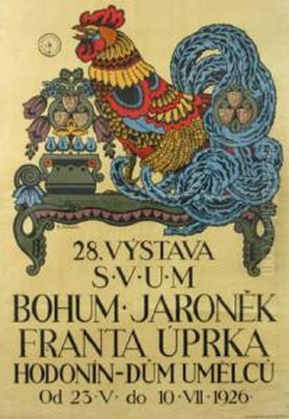 28th Exhibition Of S.v.u. Manes, Hodonin 1926 - Poster Oil Painting by Bohumir Jaronek