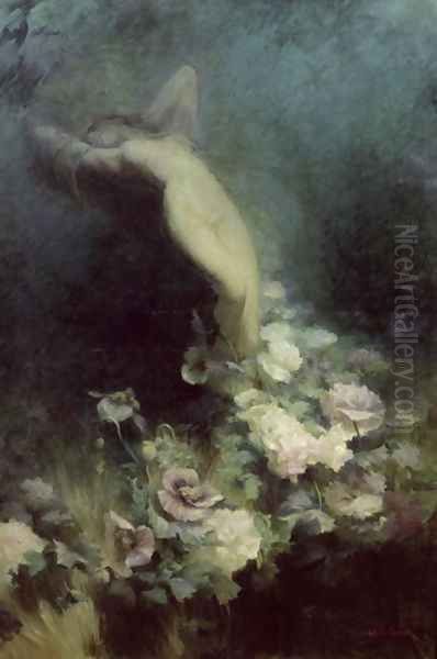 Les Fleurs du Sommeil Oil Painting by Achille Theodore Cesbron