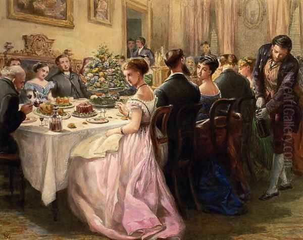 The Dinner Party Oil Painting by Sir Henry Cole