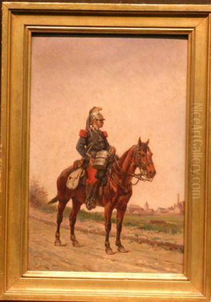 French Cavalryman Oil Painting by Paul Leon Jazet