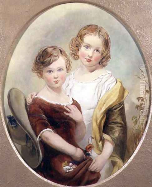 Walter (1845-1915) and Lucy Crane Oil Painting by Thomas Crane