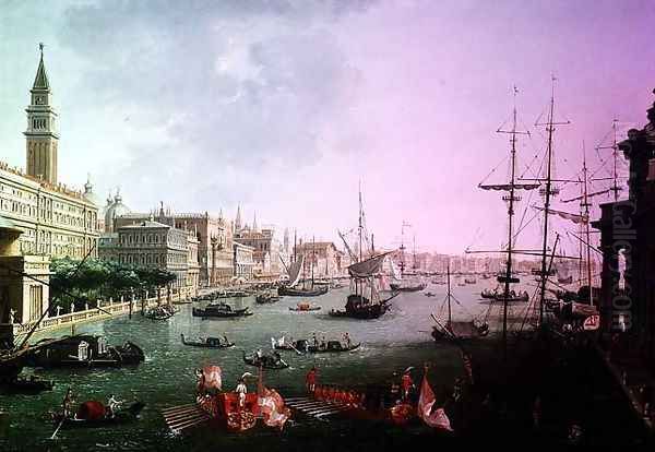 A View of the Grand Canal Oil Painting by Vincenzo Chilone