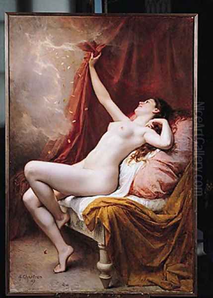 Danae, 1891 Oil Painting by Alexandre-Jacques Chantron