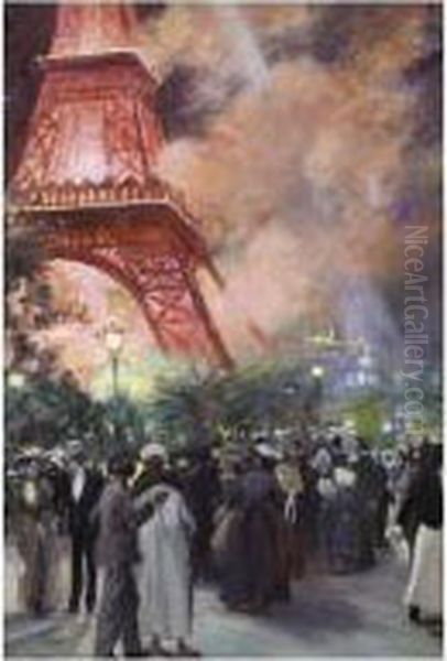 L'exposition Universelle De 1889 Oil Painting by Pierre Georges Jeanniot