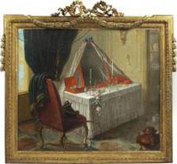 Le Boudoir Oil Painting by Nicolas Henry Jeaurat De Bertry