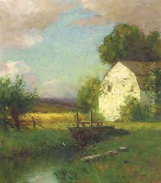 A barn in summer Oil Painting by Robert Bruce Crane