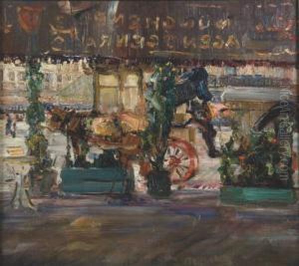 Cafe Parisien Oil Painting by Marcel Jefferys