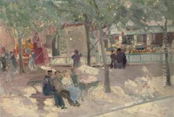 Kermesse: A Day At The Fair Oil Painting by Marcel Jefferys