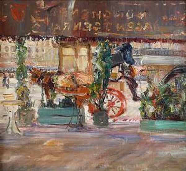 La Terrasse Oil Painting by Marcel Jefferys