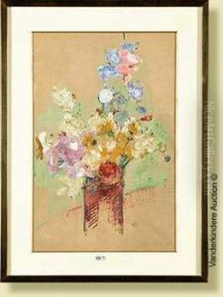 Vase De Fleurs Oil Painting by Marcel Jefferys