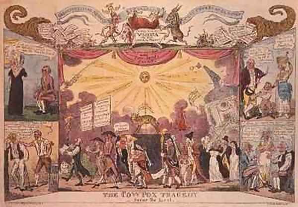 The Cow Pox Tragedy The Last Scene Oil Painting by George Cruikshank I