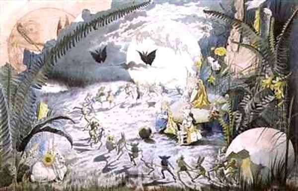 A Fairy Gathering Oil Painting by George Cruikshank I