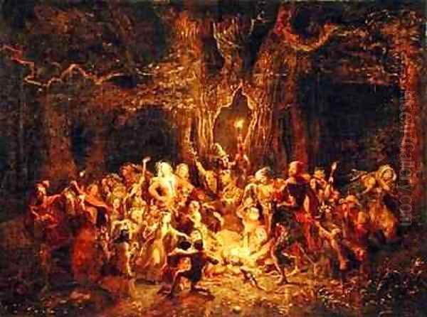 Hernes Oak from The Merry Wives of Windsor Oil Painting by George Cruikshank I