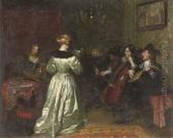 The Recital Oil Painting by Rudolph Jelinek