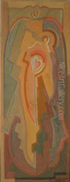 Madonna & Child Oil Painting by Mainie Harriet Jellett