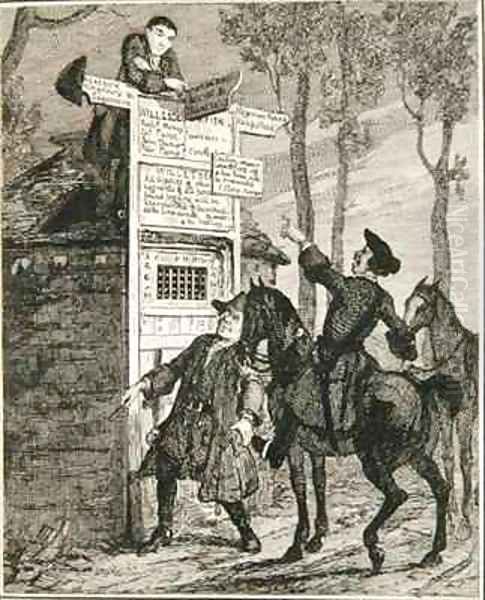 Jack escapes from the cage at Willesden Oil Painting by George Cruikshank I