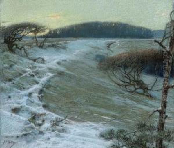 The Depths Of Winter Oil Painting by James de Vine Aylward