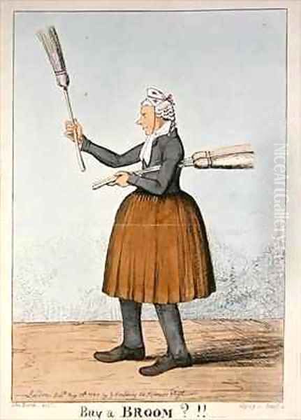 Buy a Broom Oil Painting by George Cruikshank I