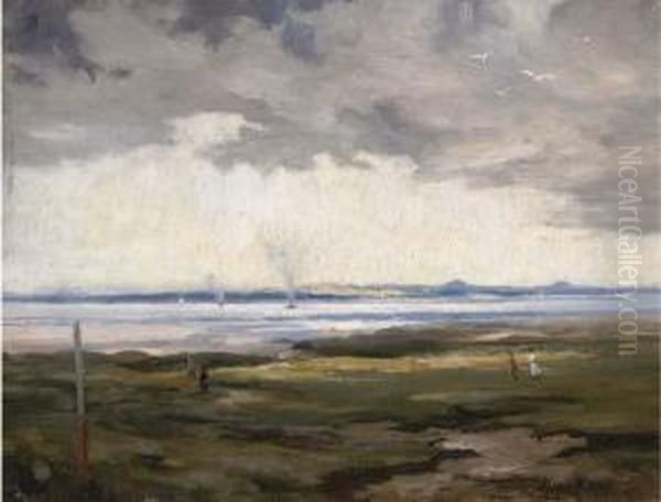 Golf Links Oil Painting by Arthur Henry Jenkins