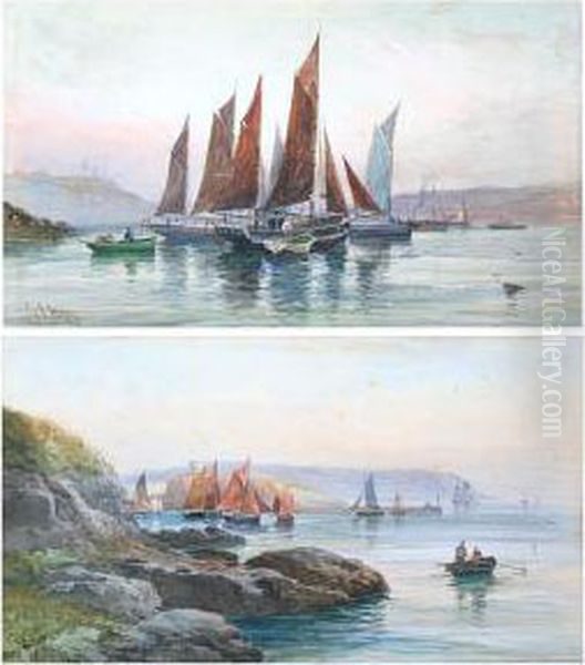 Under The Citadel, Plymouth Oil Painting by George Henry Jenkins