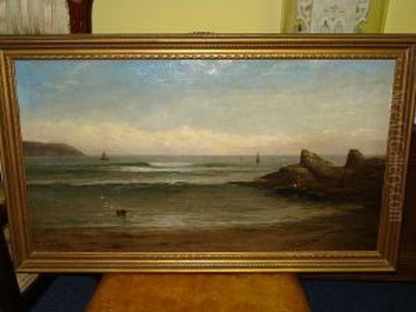 A Pair Of Extensive Coastal Landscapes, Signed Oil Painting by George Henry Jenkins