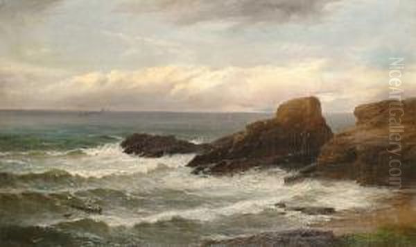 A Coastal Landscape Oil Painting by George Henry Jenkins