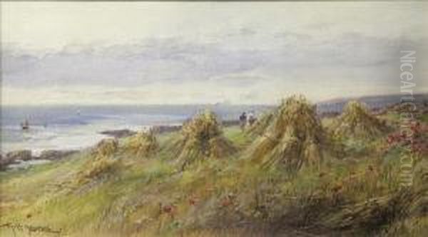 Harvest Time On The Coast Oil Painting by George Henry Jenkins