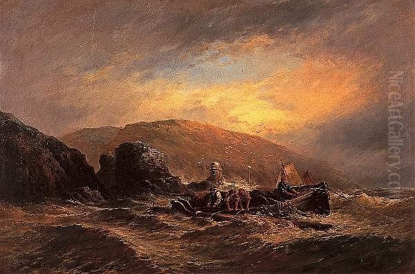 Salcombe Castle, South Devon Oil Painting by George Henry Jenkins