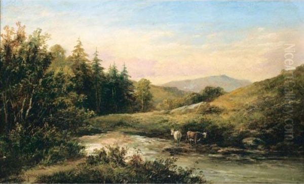 A Devonshire River Scene Oil Painting by George Henry Jenkins