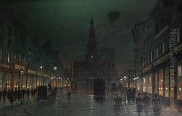 St.mary-le-strand Oil Painting by Wilfred Jenkins