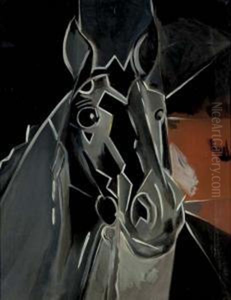 Horse's Head Oil Painting by Humphrey Jennings