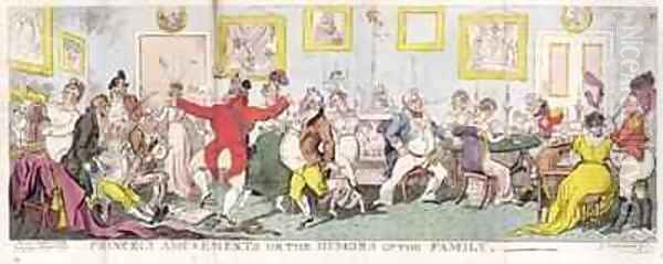 Princely Amusements or The Humors of the Family Oil Painting by George Cruikshank I