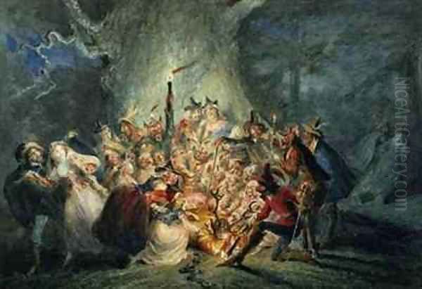 The Merry Wives of Windsor Oil Painting by George Cruikshank I