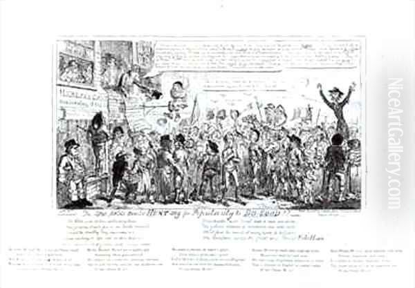 The Spa Fields Orator Hunt ing for Popularity to Do Good Oil Painting by George Cruikshank I