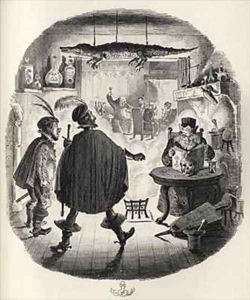 The Conjuror Oil Painting by George Cruikshank I