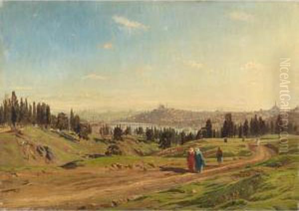 View Over Constantinople Oil Painting by Harald Jerichau