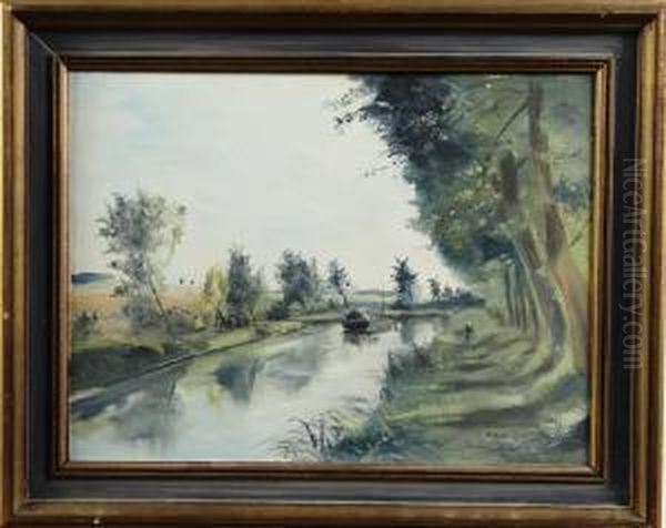 Canal Deloing Oil Painting by Erik Jerken