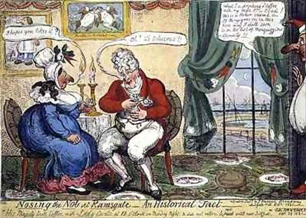 Nosing the Nob at Ramsgate Oil Painting by George Cruikshank I