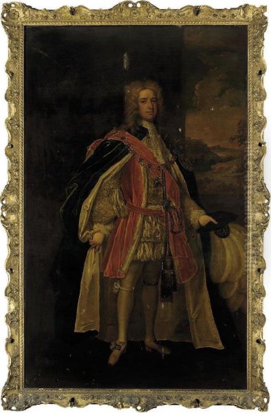 Portrait Of Thomas 
Pelham-holles, 1st Duke Of Newcastle-upon-tyneand 1st Duke Of 
Newcastle-under-lyne (1693-1768) Oil Painting by Charles Jervas