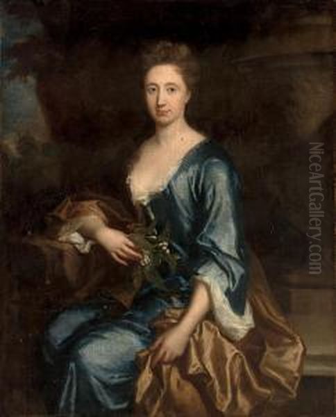 Portrait Of A Lady Oil Painting by Charles Jervas