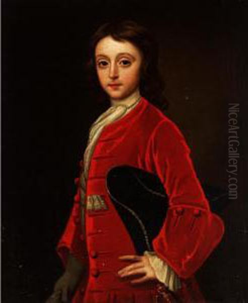 Portrait Of A Young Boy Oil Painting by Charles Jervas