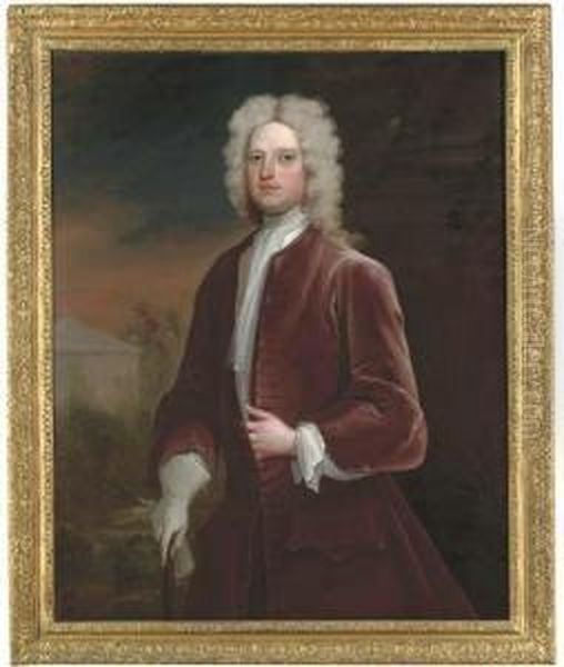 Portrait Of Sir Edward Bacon Oil Painting by Charles Jervas