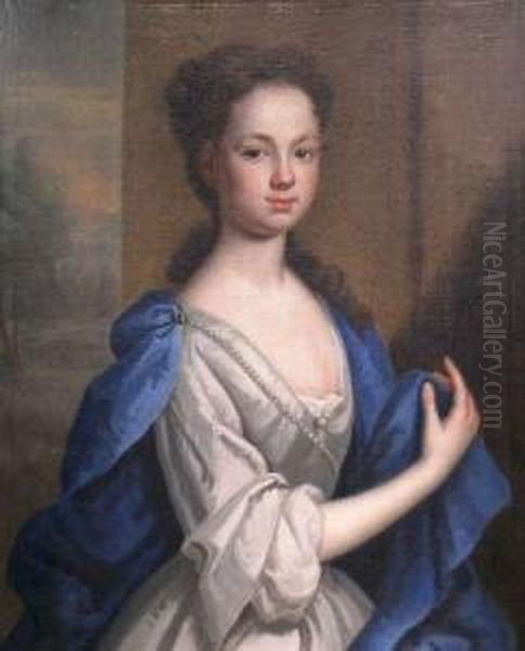 Portrait Of A Lady Oil Painting by Charles Jervas