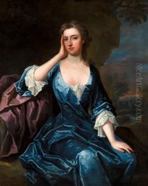 Frances Digby Viscountess Scudamore Oil Painting by Charles Jervas