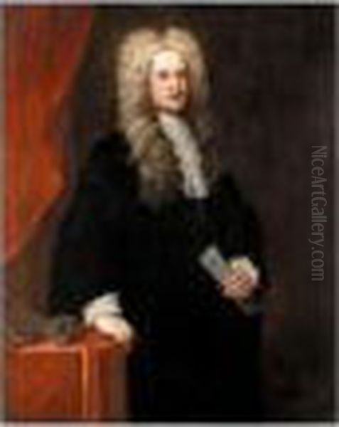 Portrait Of John Willes, Chief Justice Of Chester Oil Painting by Charles Jervas