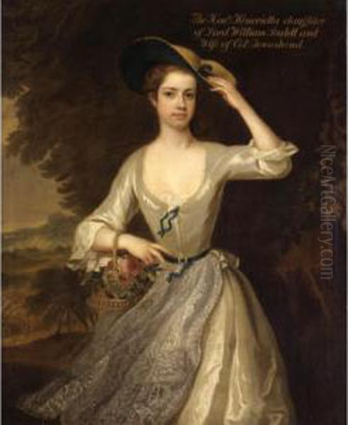 Portrait Of The Hon. Henrietta Townshend, Nee Powlett (died 1755) Oil Painting by Charles Jervas