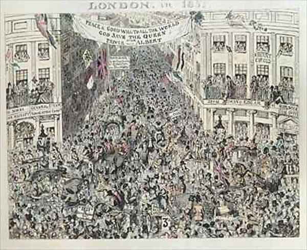 Mayhews Great Exhibiton London Oil Painting by George Cruikshank I