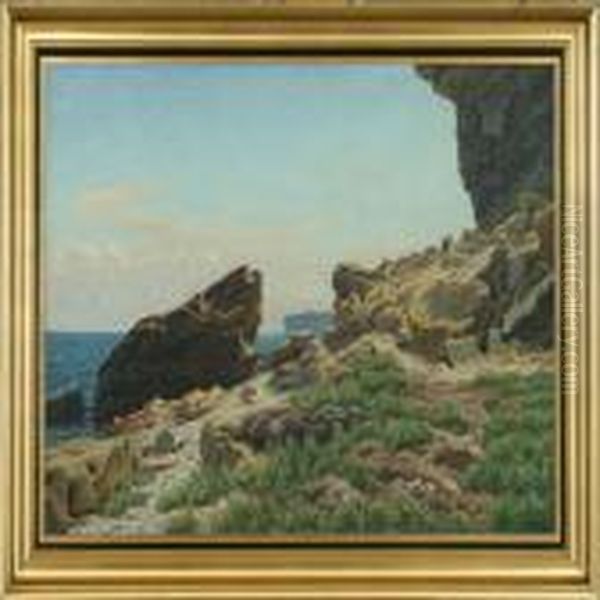 Scenery From A Rockycoast Oil Painting by Henrik Gamst Jespersen